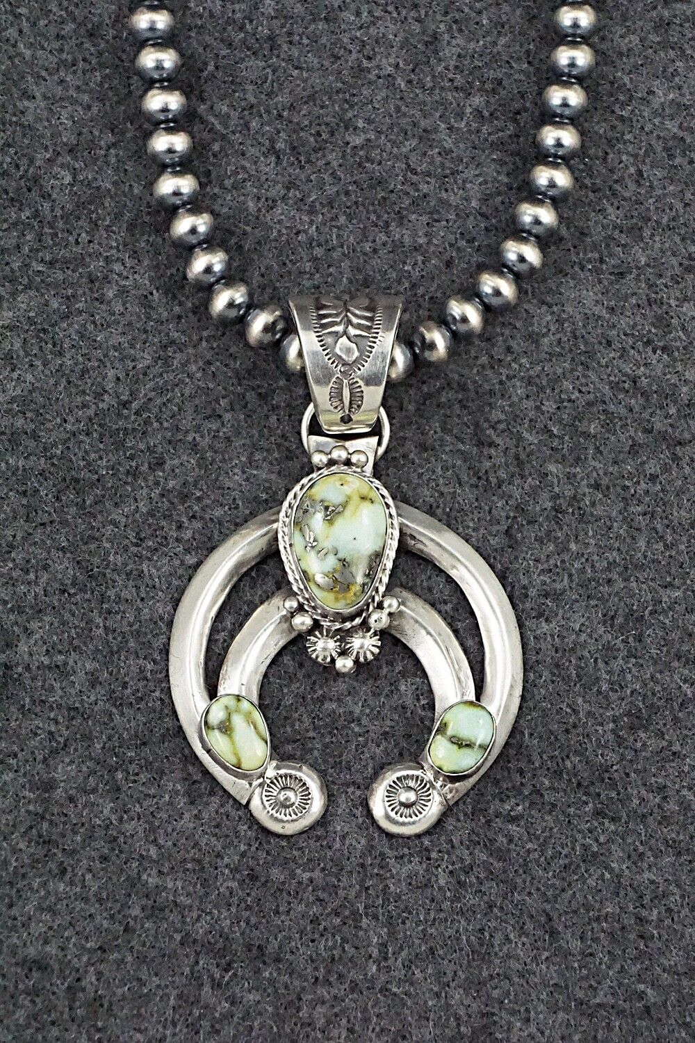 Variscite & Sterling Silver Necklace - Samuel Yellowhair