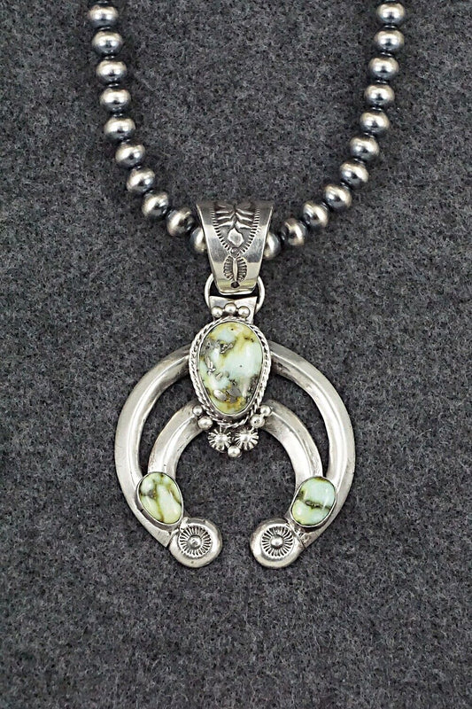 Variscite & Sterling Silver Necklace - Samuel Yellowhair