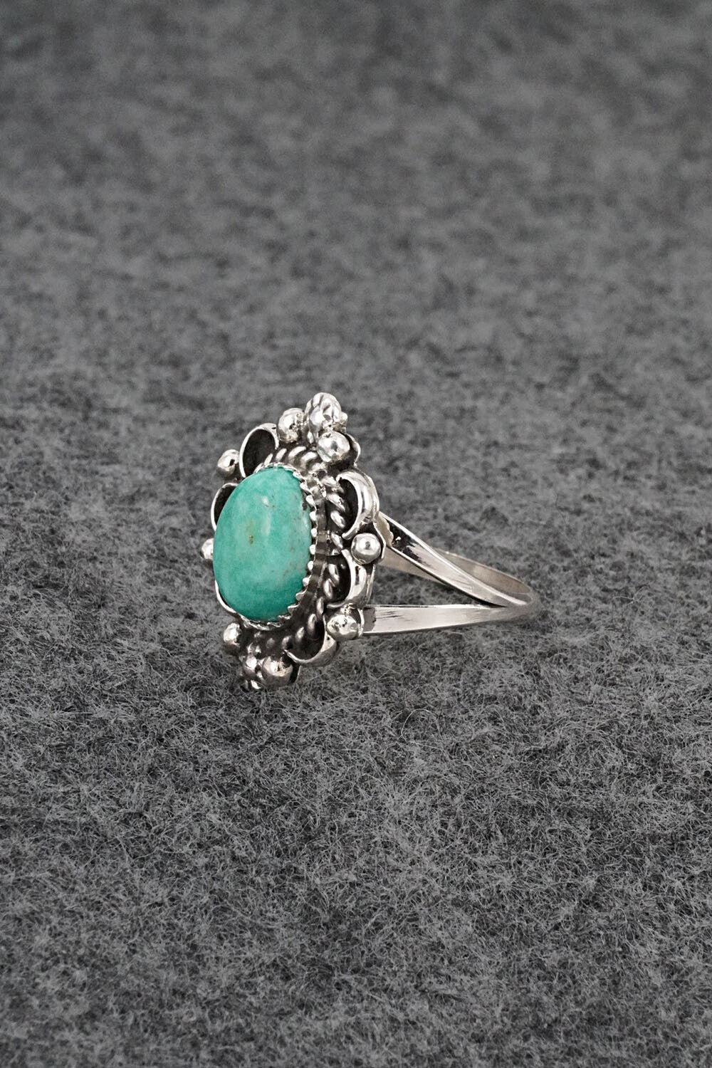 Turquoise & Sterling Silver Ring - Frieda Martinez - Size 7