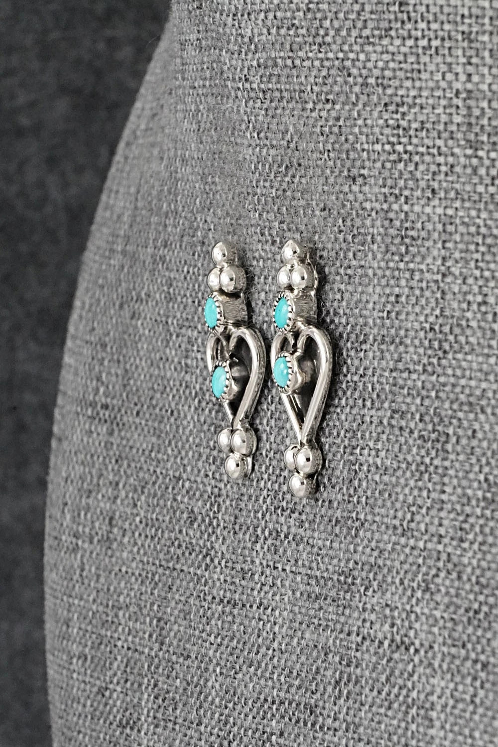 Turquoise & Sterling Silver Earrings - Angie Platero