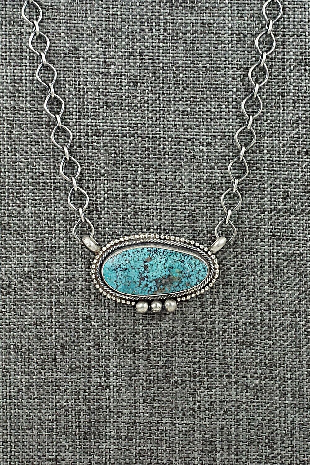 Turquoise & Sterling Silver Necklace - Kathleen Livingston