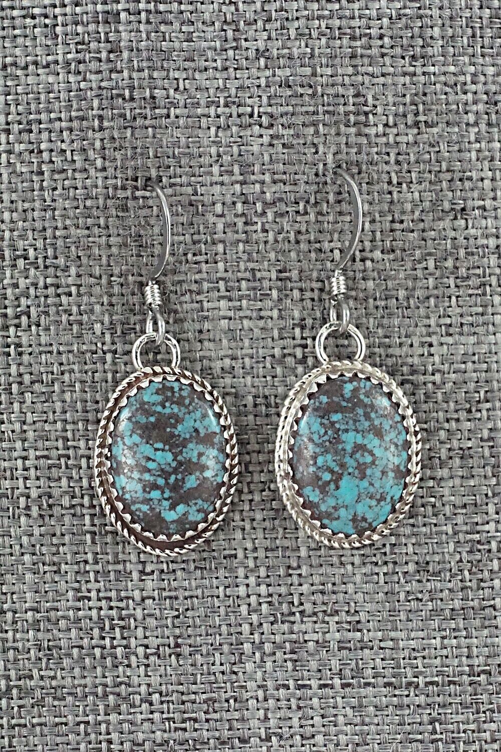 Turquoise & Sterling Silver Earrings - Ernest Hawthorne