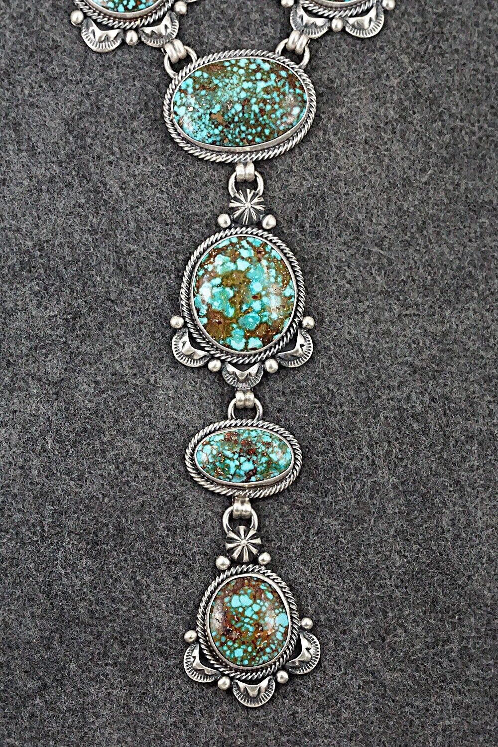 Turquoise & Sterling Silver Necklace and Earrings Set - Randy Boyd