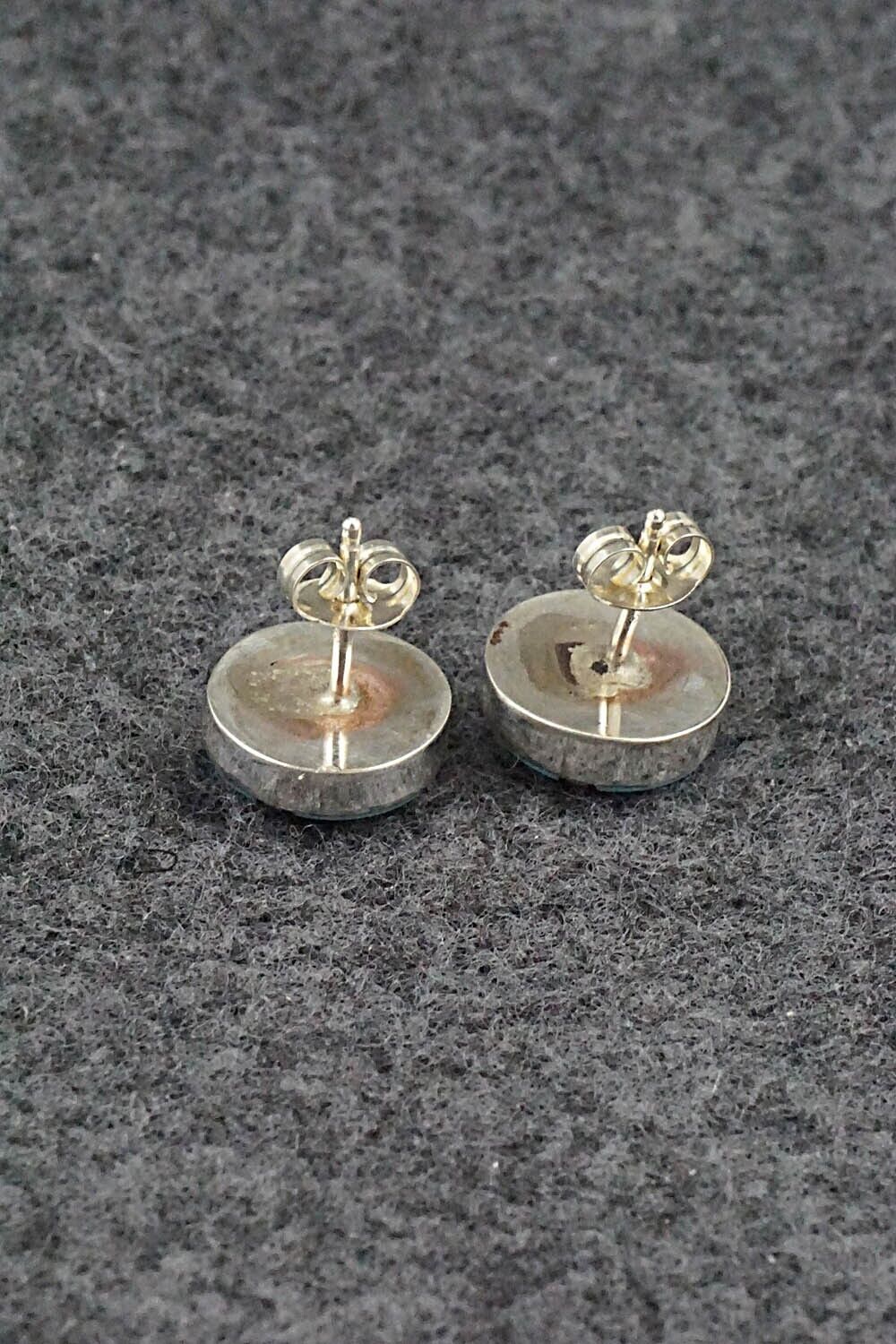 Multi-Stone & Sterling Silver Inlay Earrings - Curley Luarkie
