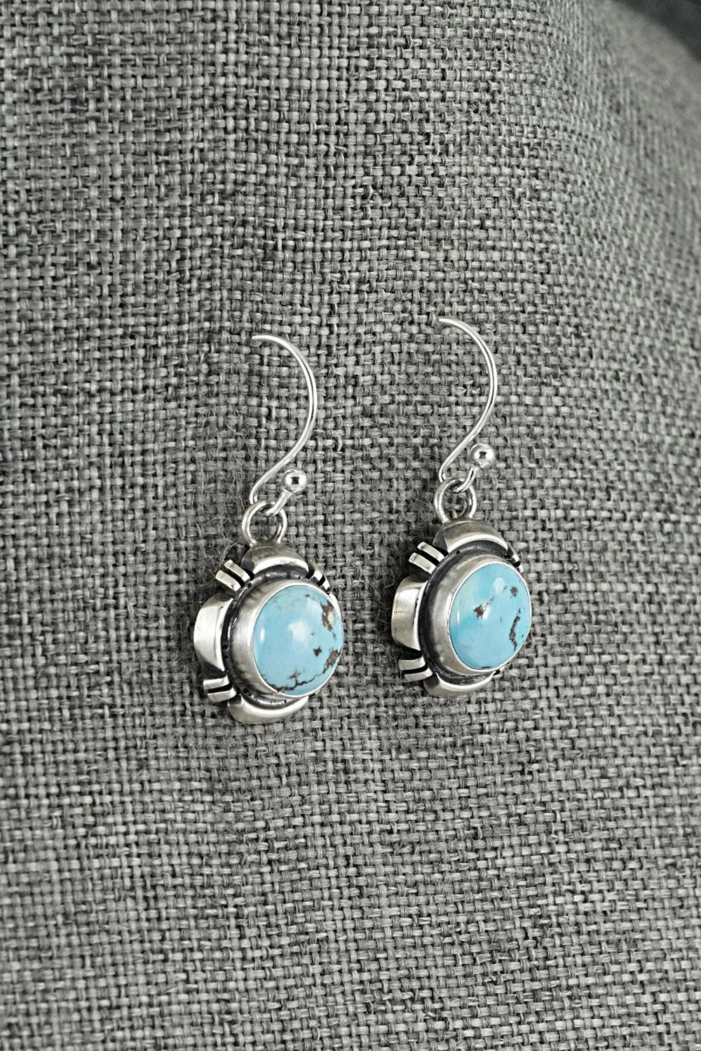 Turquoise & Sterling Silver Squash Blossom Necklace Set - Mark Yazzie