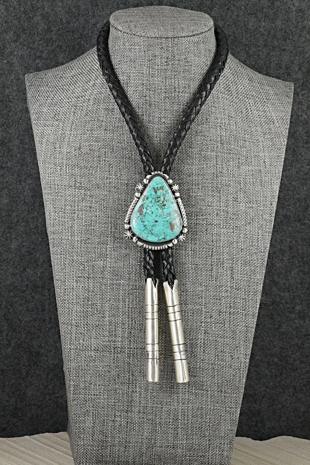Turquoise & Sterling Silver Bolo Tie - Bob Becenti