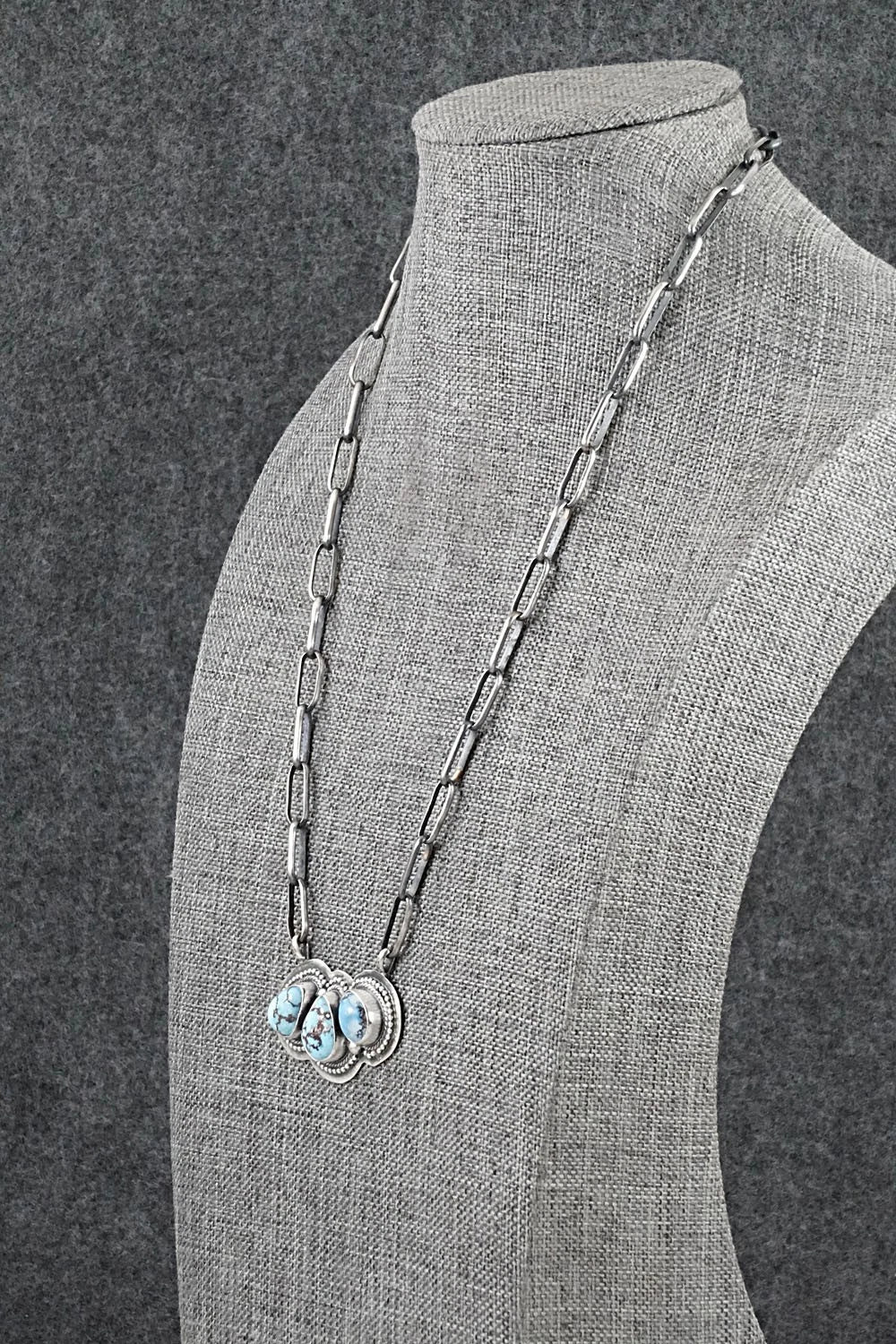 Turquoise & Sterling Silver Necklace - Darrin Livingston