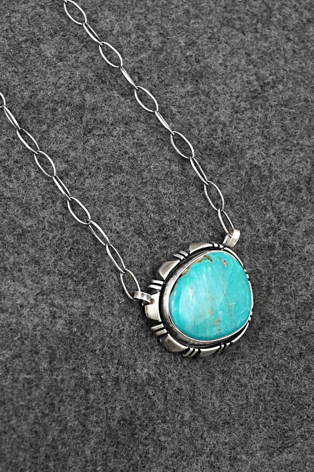 Turquoise & Sterling Silver Necklace - Mark Yazzie