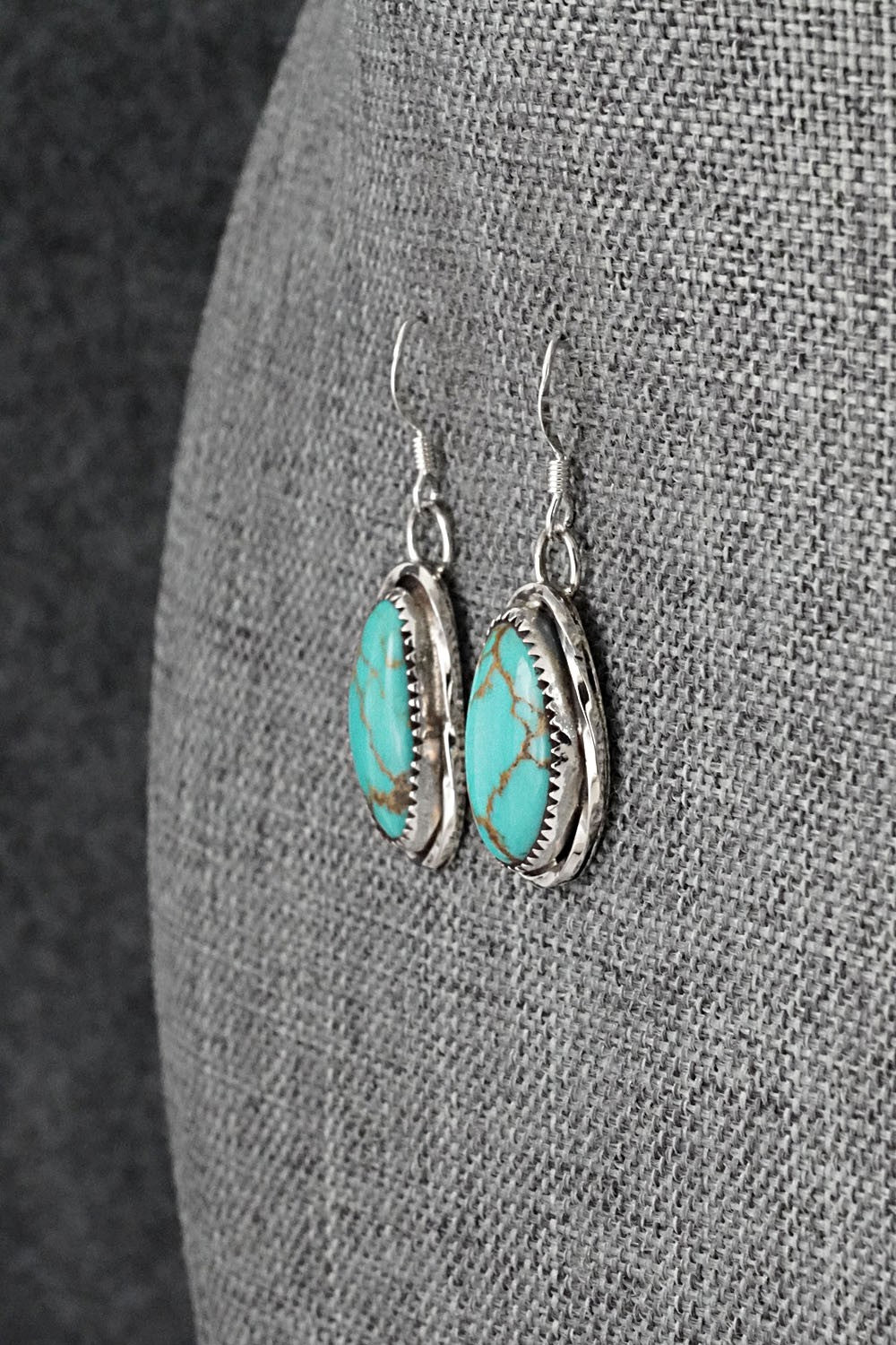 Turquoise & Sterling Silver Earrings - Ernest Hawthorne