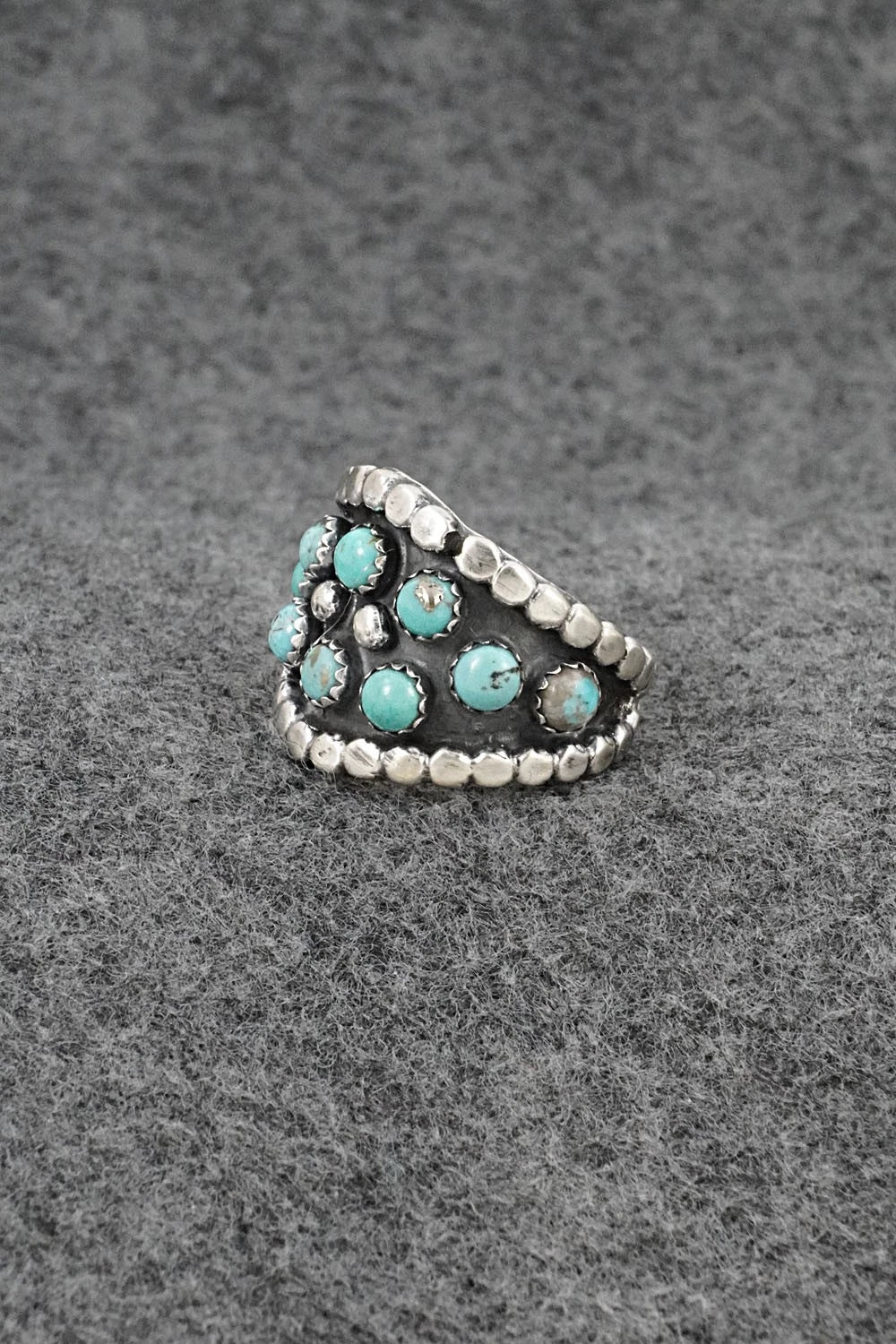Turquoise & Sterling Silver Ring - Harry B. Yazzie - Size 7