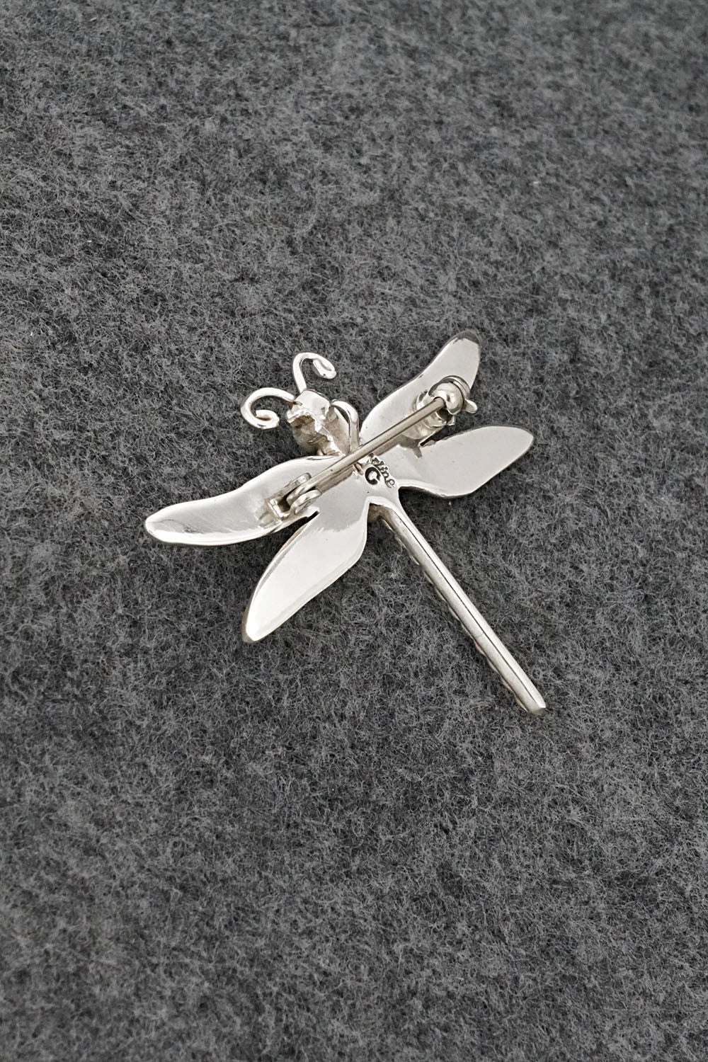 Coral & Sterling Silver Pendant/Pin - Lee Charley