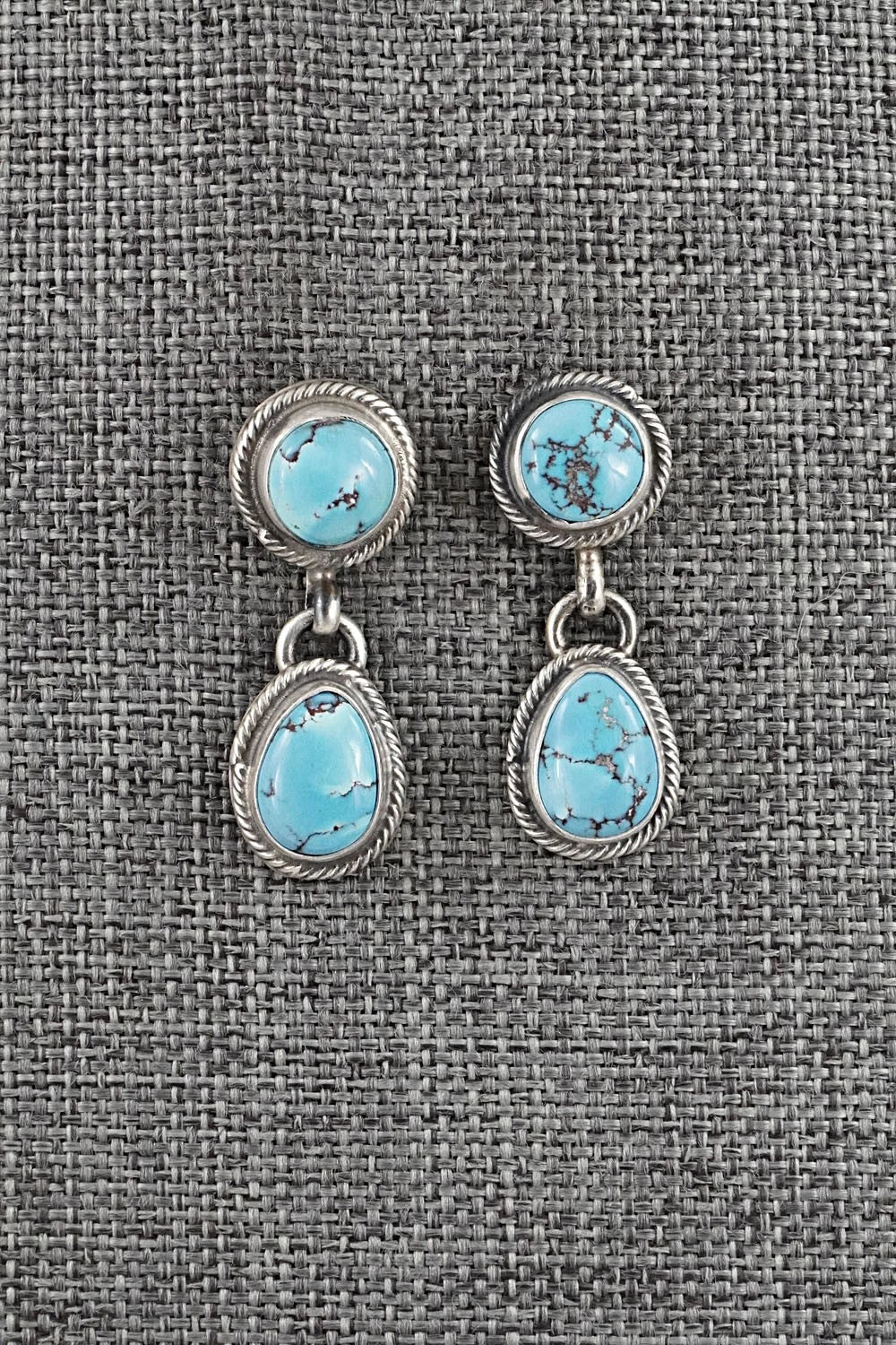 Turquoise & Sterling Silver Necklace and Earrings Set - Kathleen Livingston