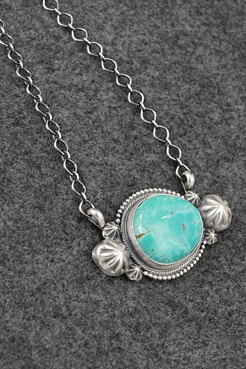 Turquoise & Sterling Silver Necklace - Darrin Livingston