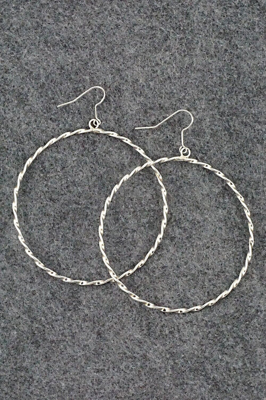 Sterling Silver Hoop Earrings - Nashina Tsosie
