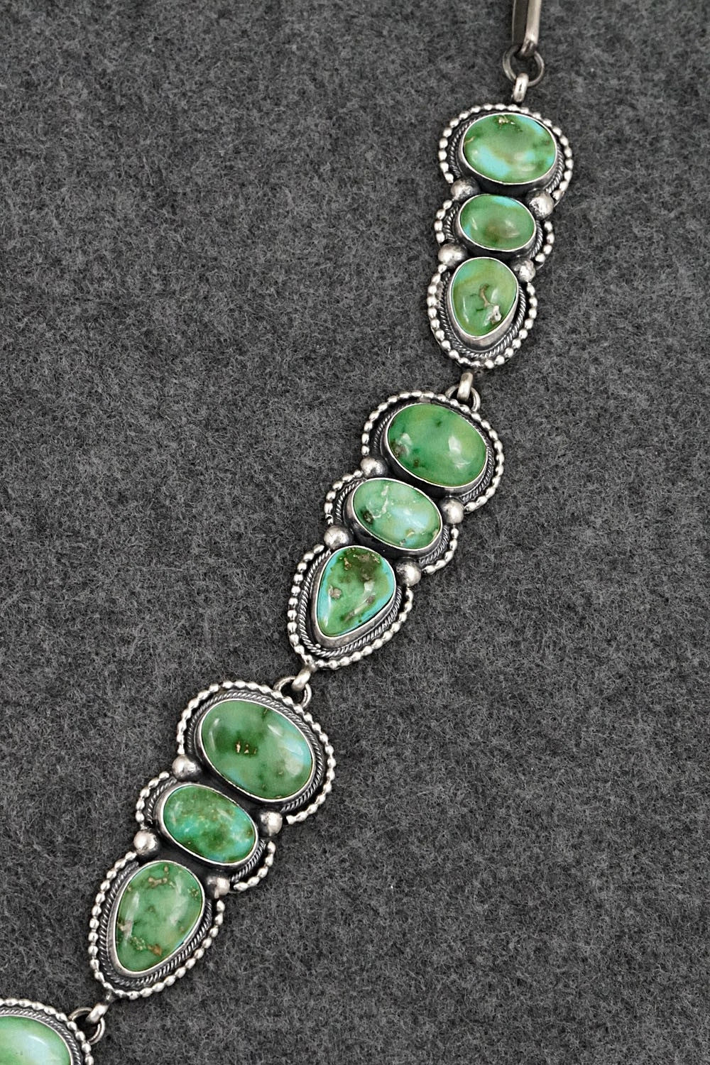 Turquoise & Sterling Silver Necklace and Earrings Set - Darrin Livingston