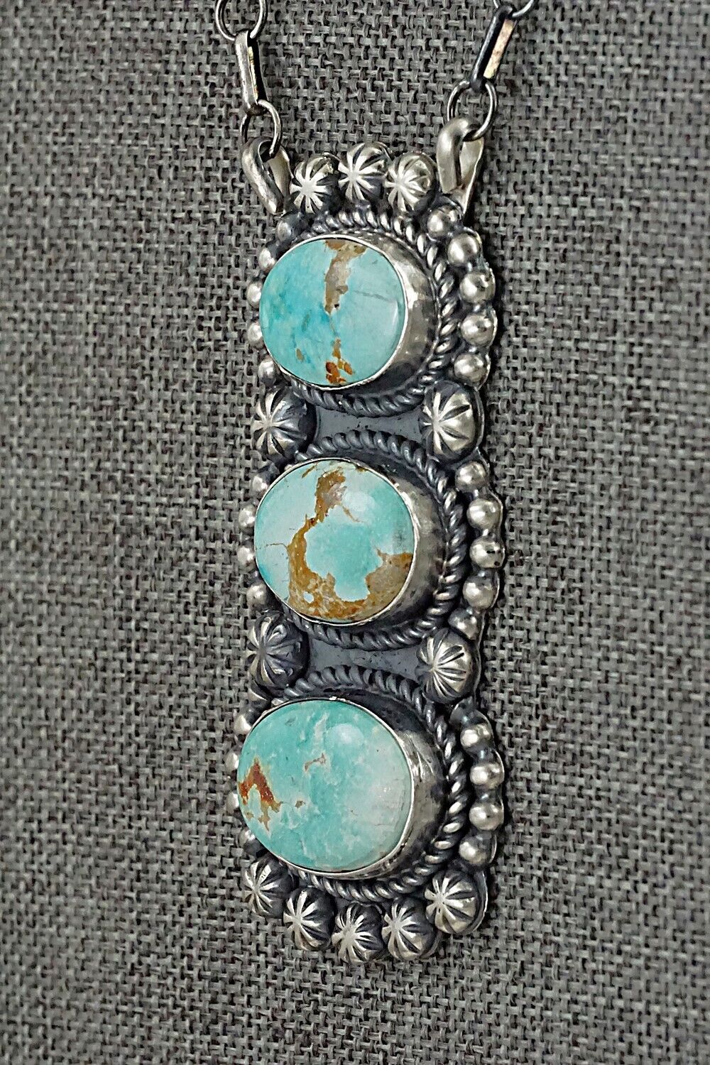 Turquoise & Sterling Silver Necklace - Jeff James