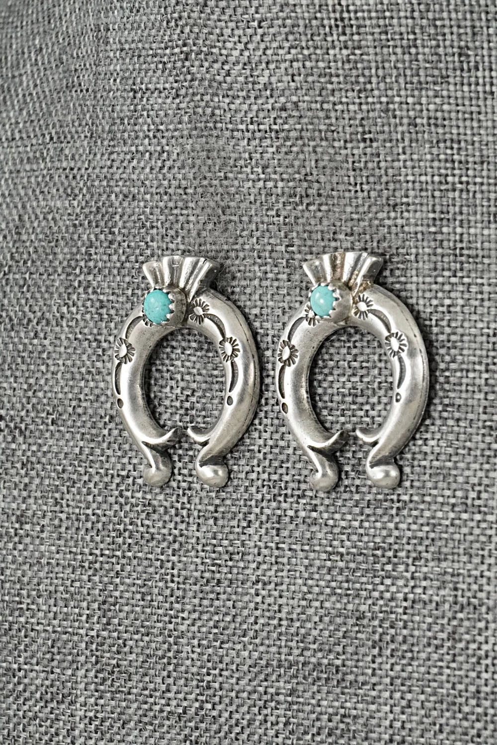Turquoise & Sterling Silver Earrings - Adrienne Gordon