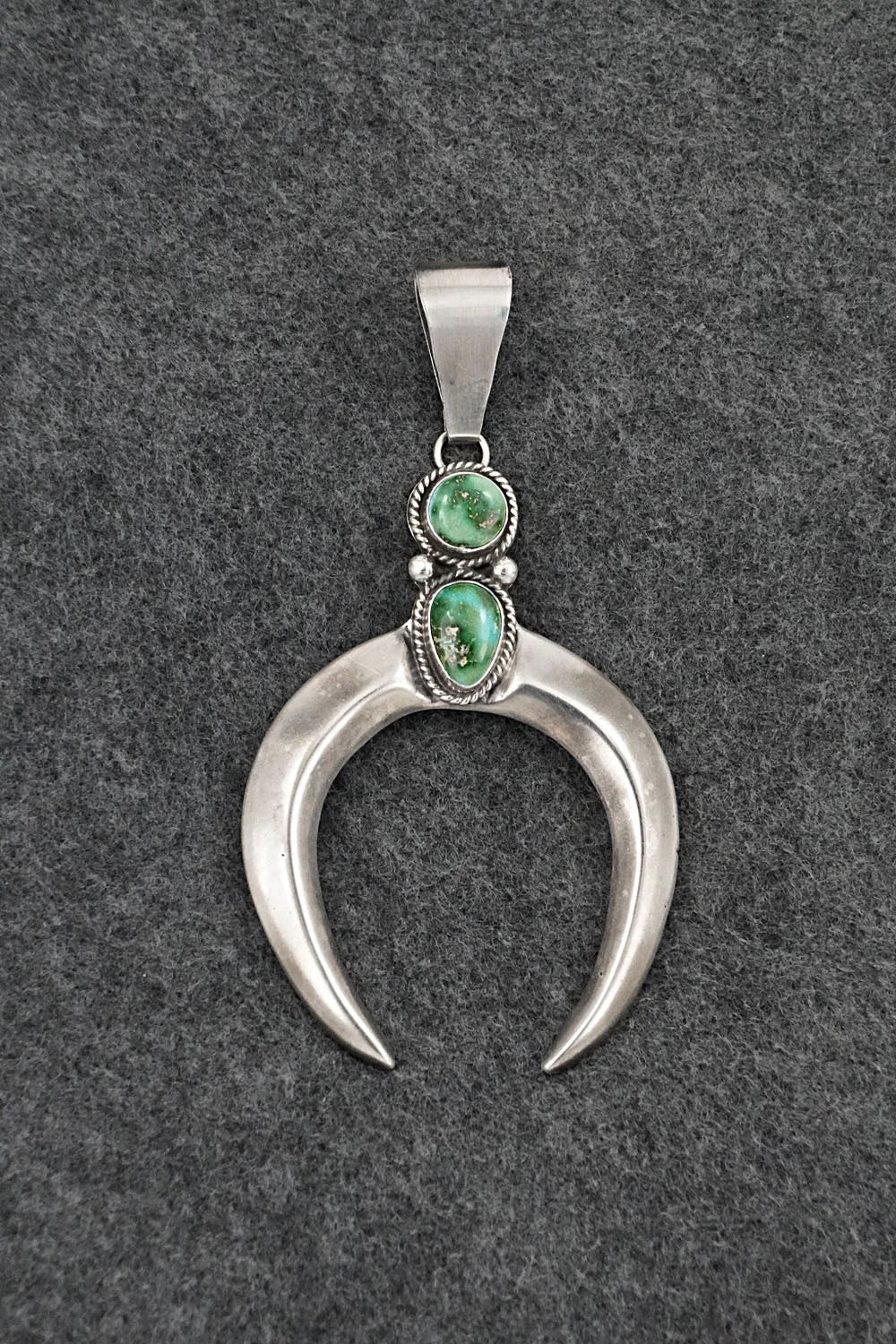 Turquoise & Sterling Silver Pendant - Eugene Gruber