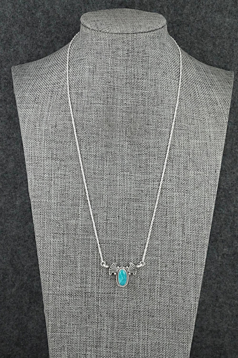 Turquoise & Sterling Silver Necklace - Verley Betone