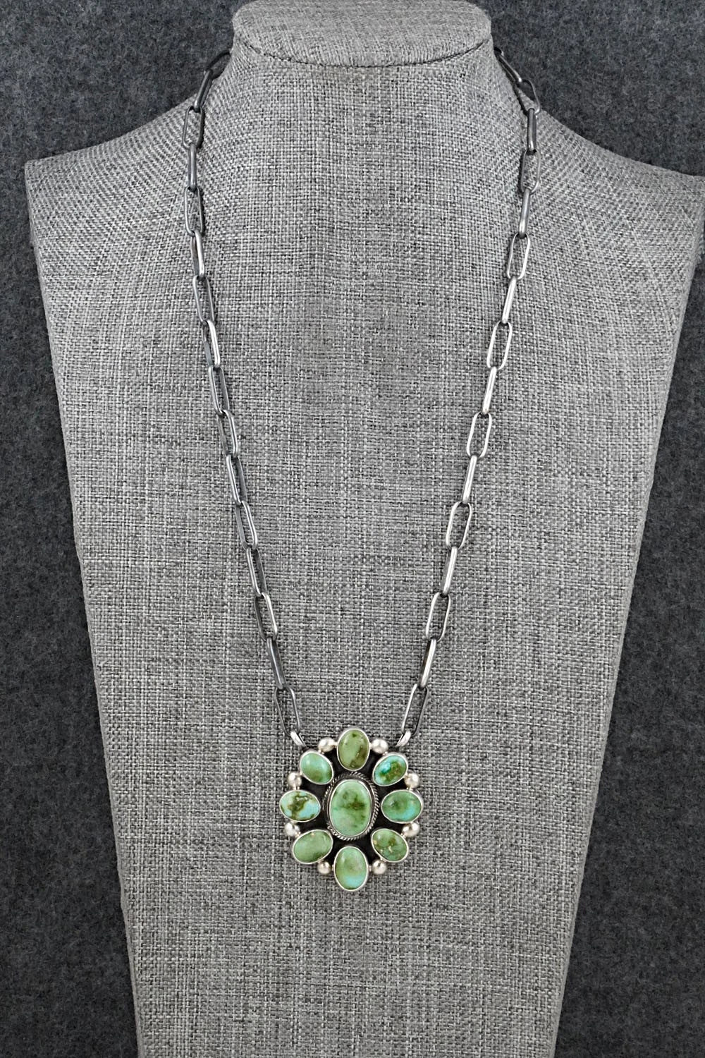 Turquoise & Sterling Silver Necklace - Kathleen Livingston