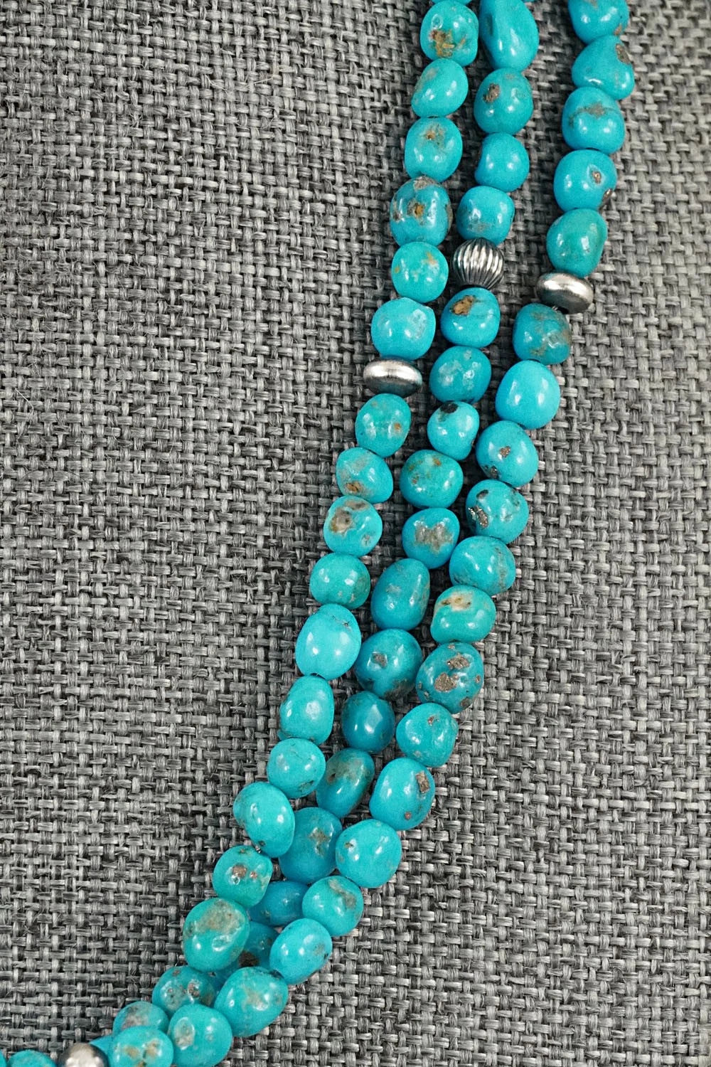 Turquoise & Sterling Silver Necklace - Theresa Skeets