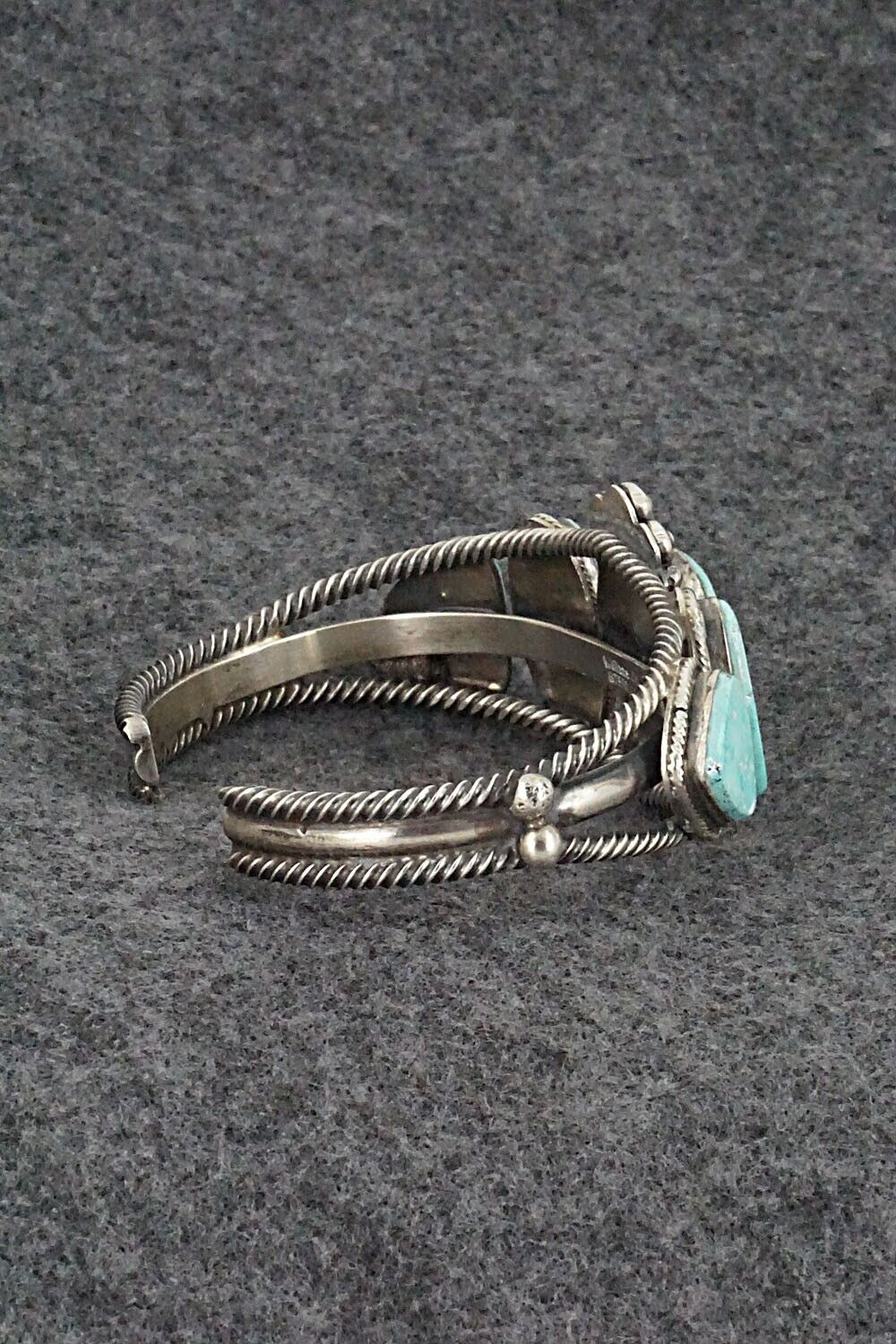 Turquoise and Sterling Silver Bracelet - Wallace Yazzie Jr.