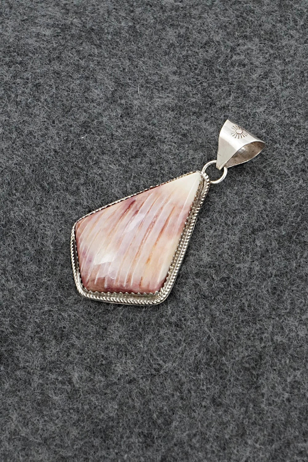 Spiny Oyster & Sterling Silver Pendant - Ernest Hawthorne
