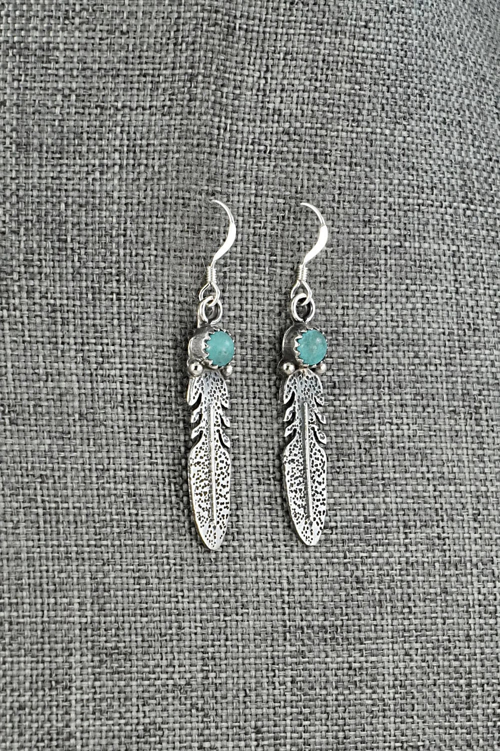 Turquoise & Sterling Silver Earrings - Adelarae Yazzie