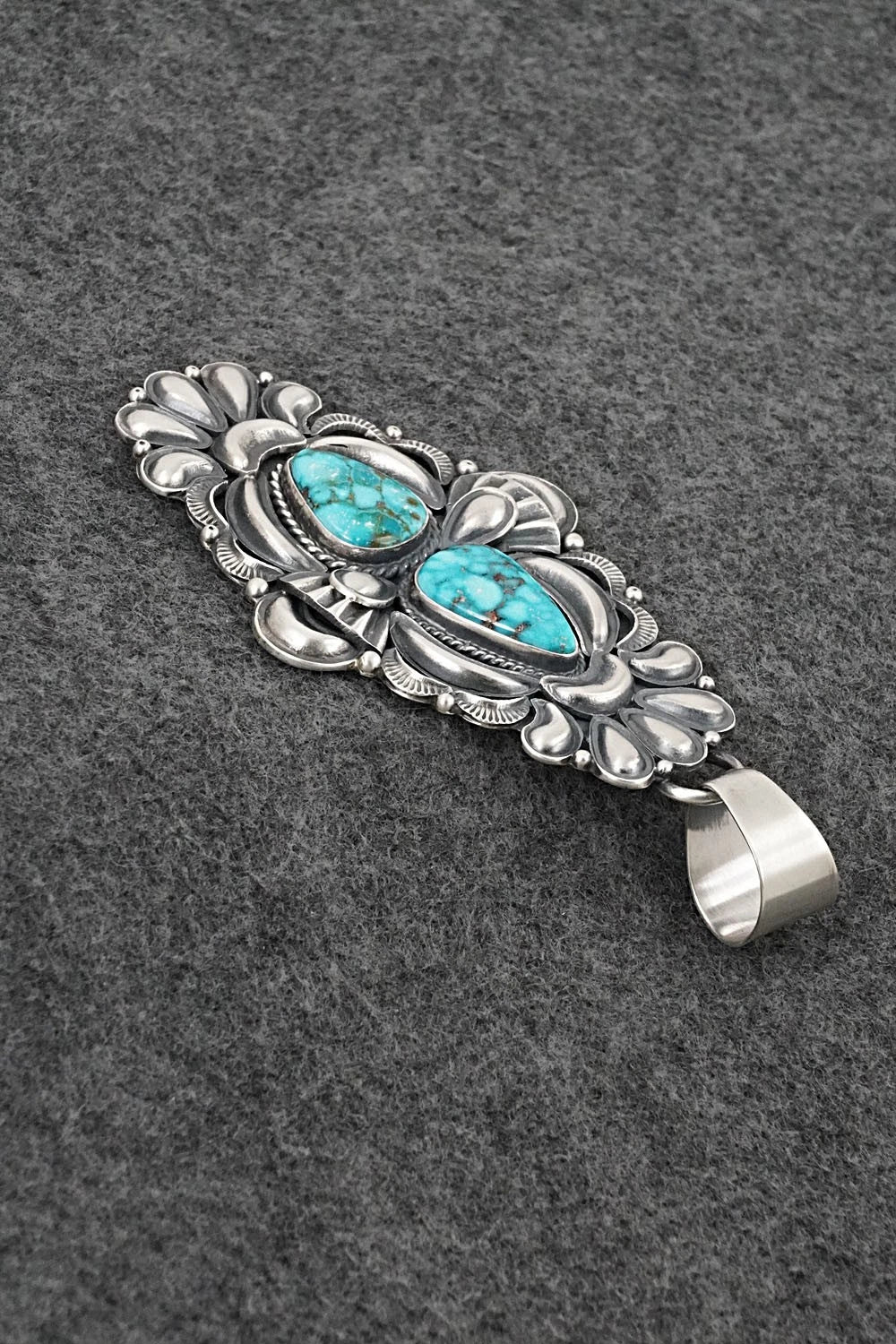 Turquoise and Sterling Silver Pendant - Derrick Gordon