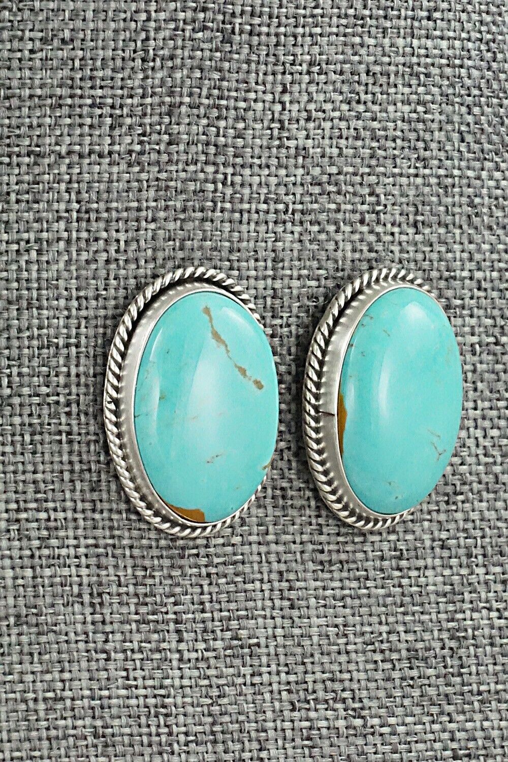 Turquoise & Sterling Silver Earrings - Rena Begay