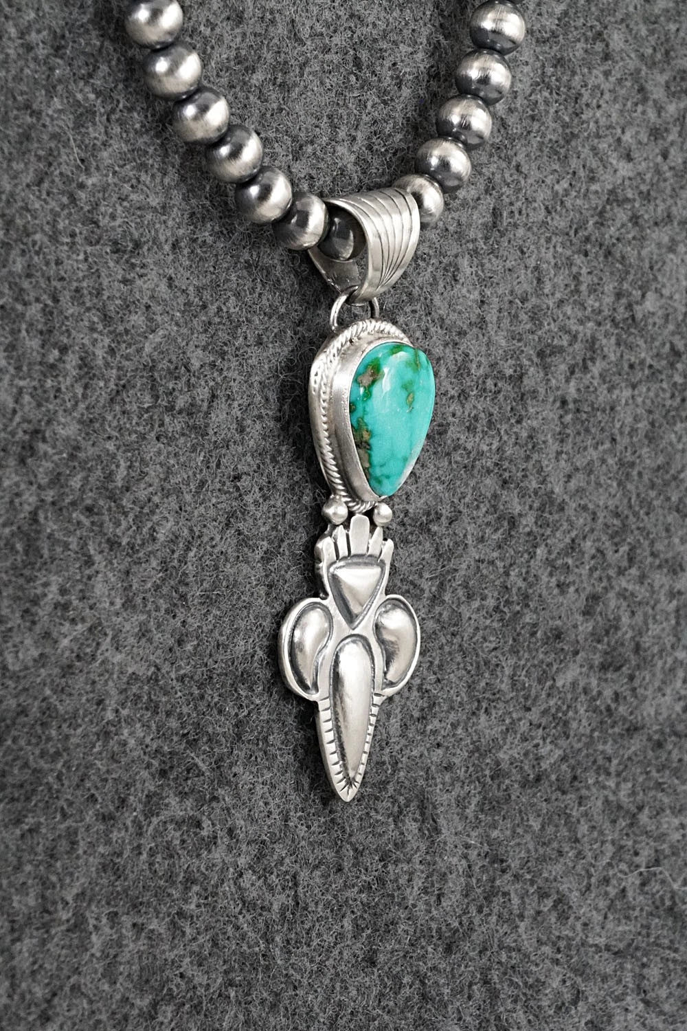 Turquoise & Sterling Silver Necklace - Gary Shorty