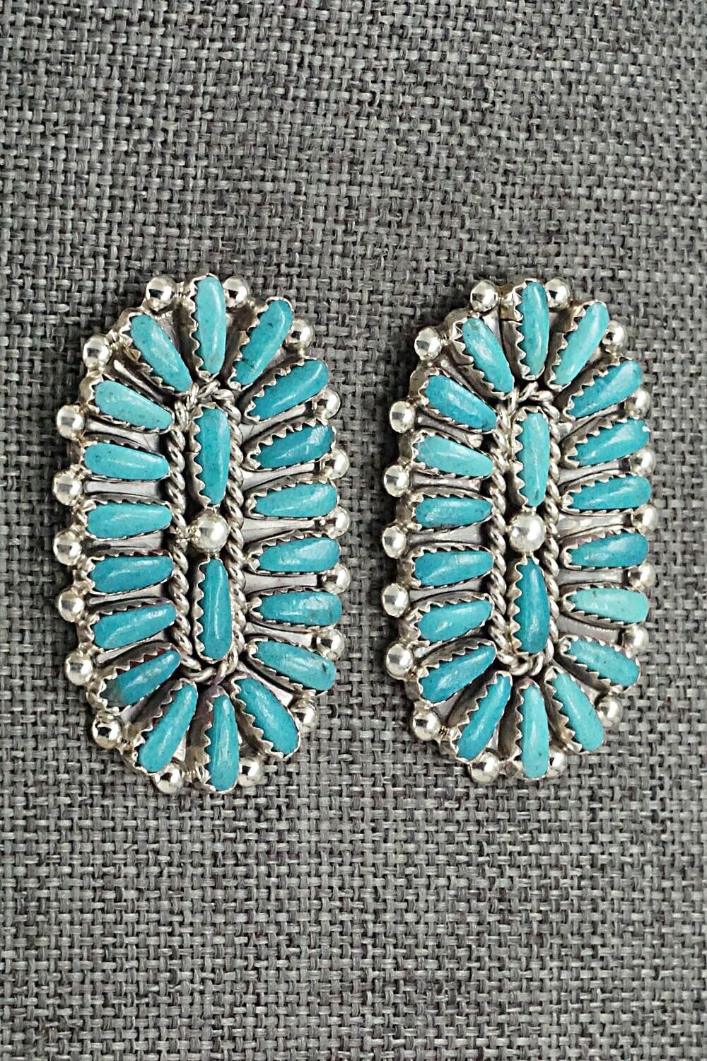 Turquoise & Sterling Silver Earrings - Philena Byjoe