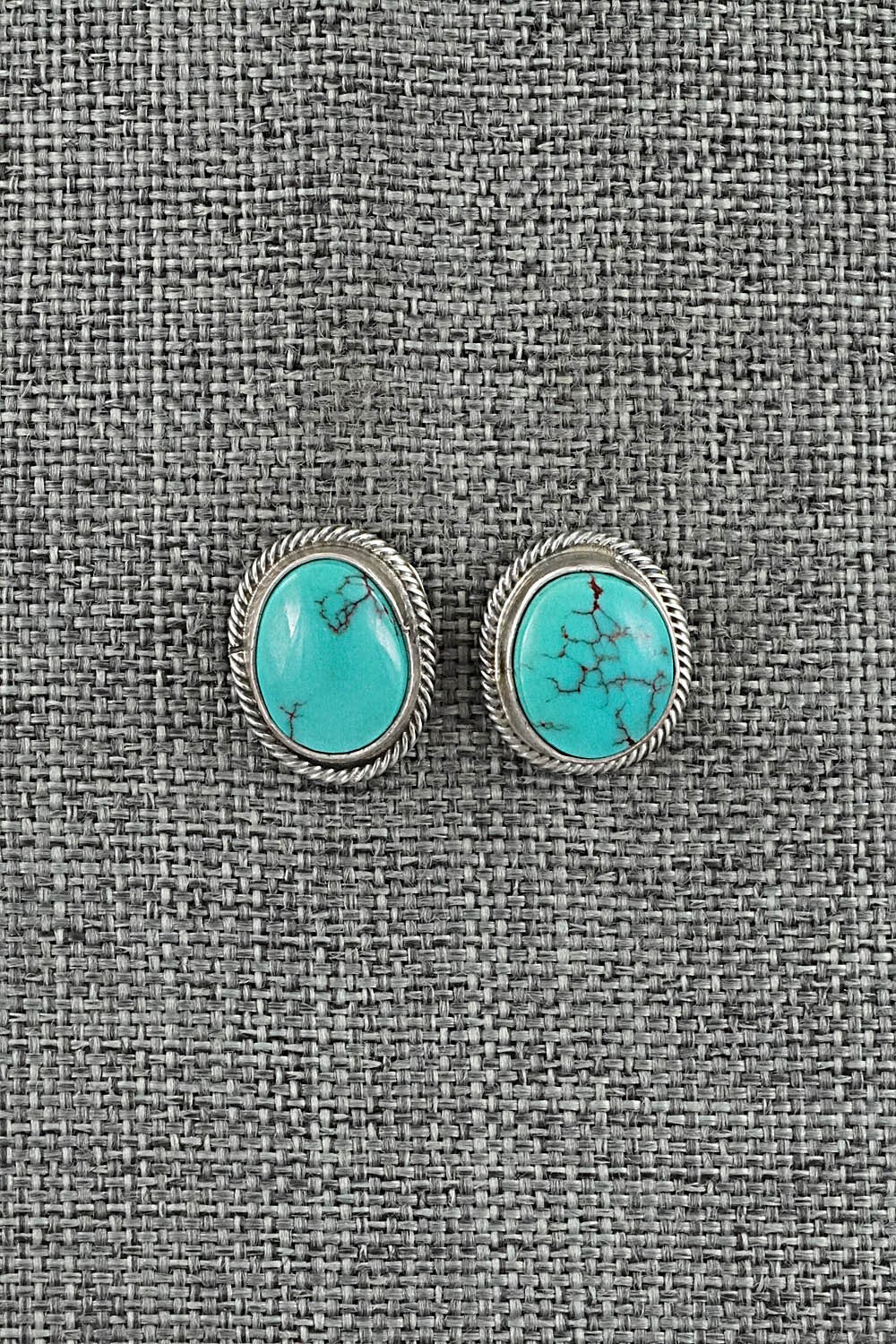 Turquoise & Sterling Silver Pendant and Earrings Set - Darrin Livingston