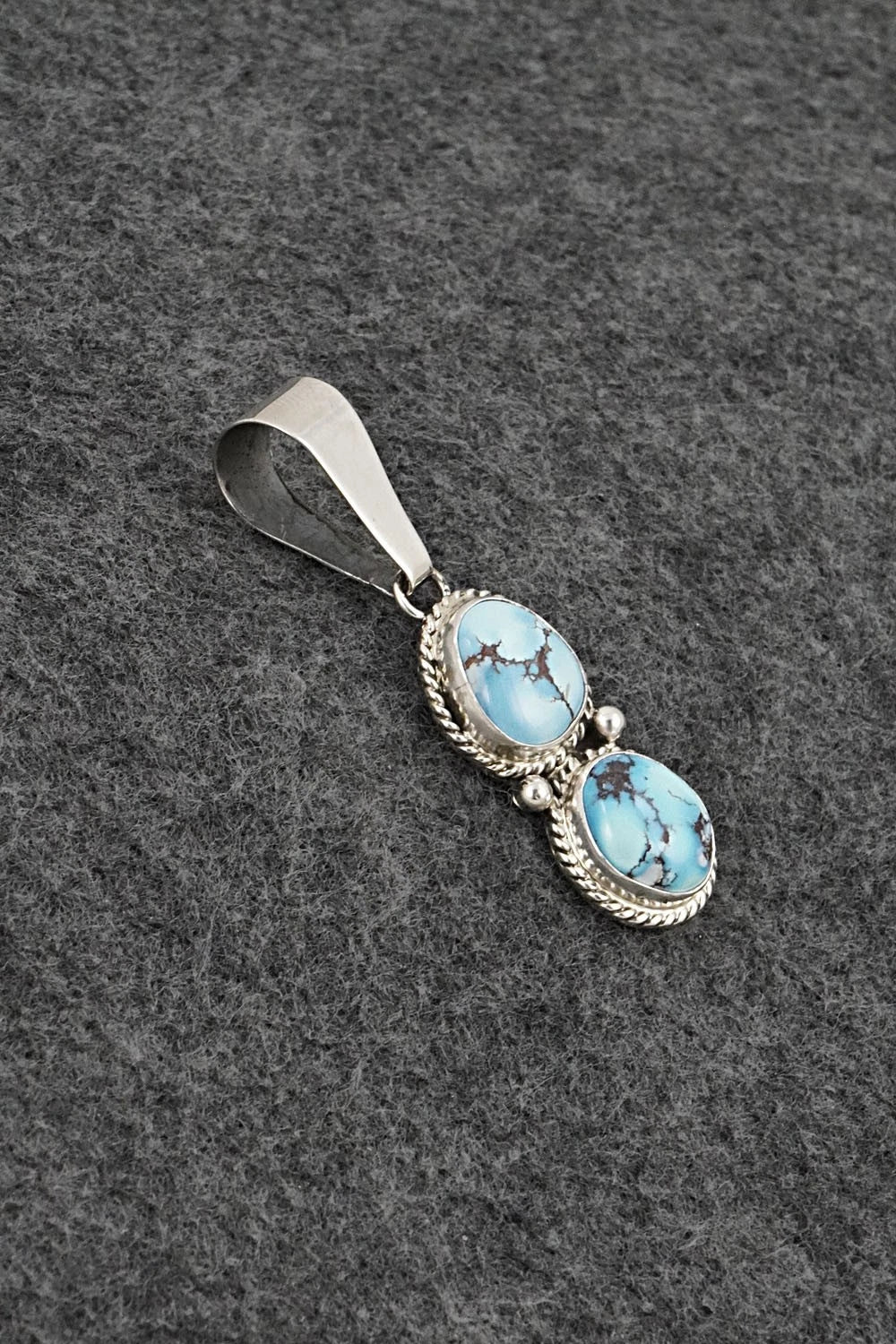 Turquoise & Sterling Silver Pendant - Eugene Gruber