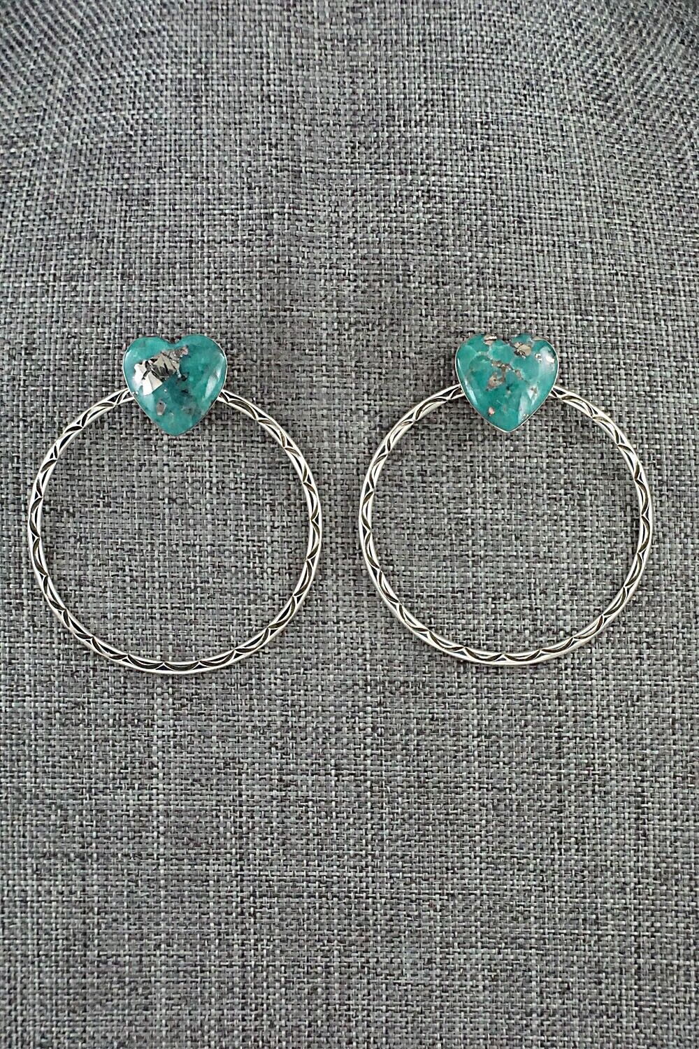 Turquoise & Sterling Silver Earrings - Sarah Yazzie