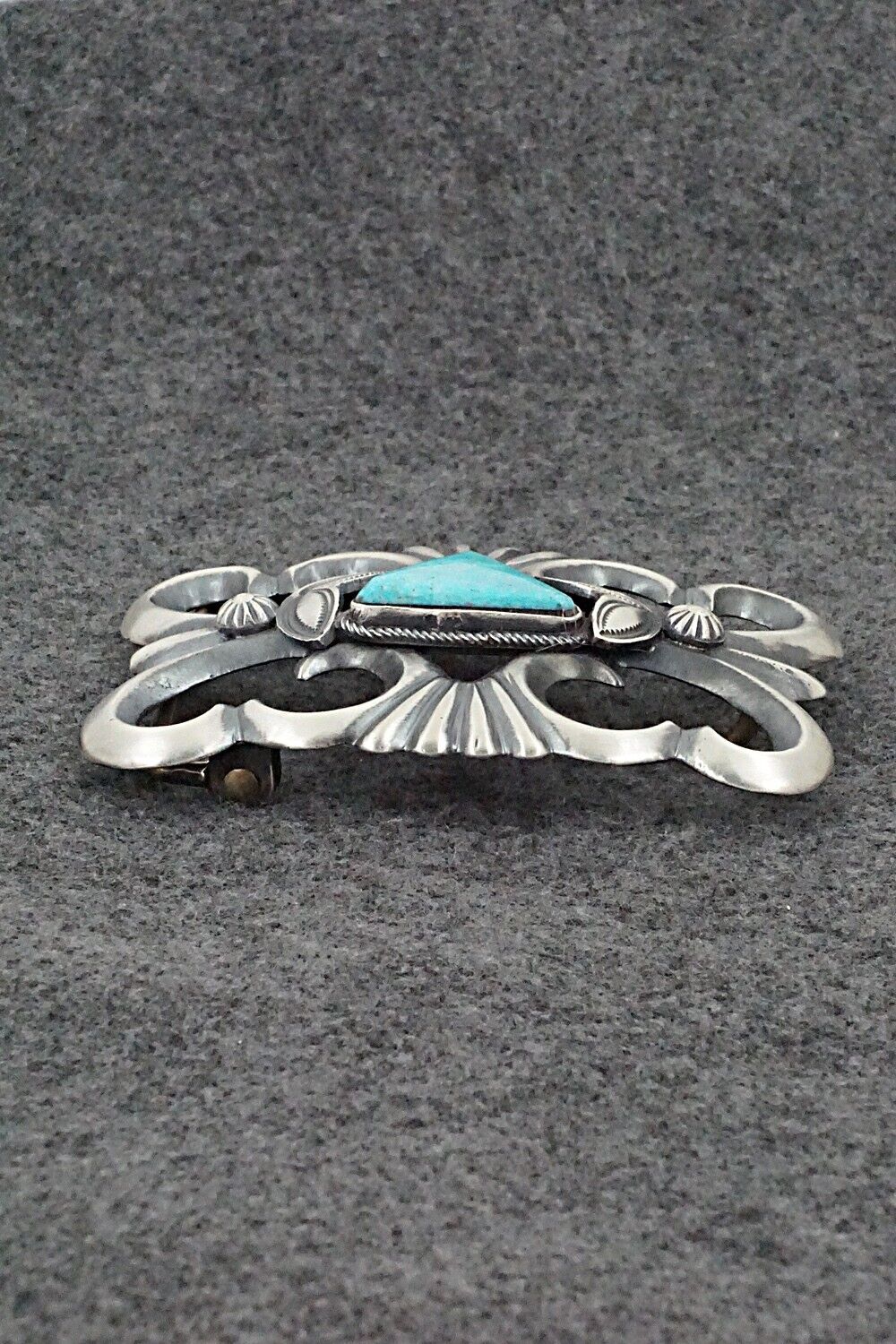 Turquoise & Sterling Silver Belt Buckle - Henry Morgan