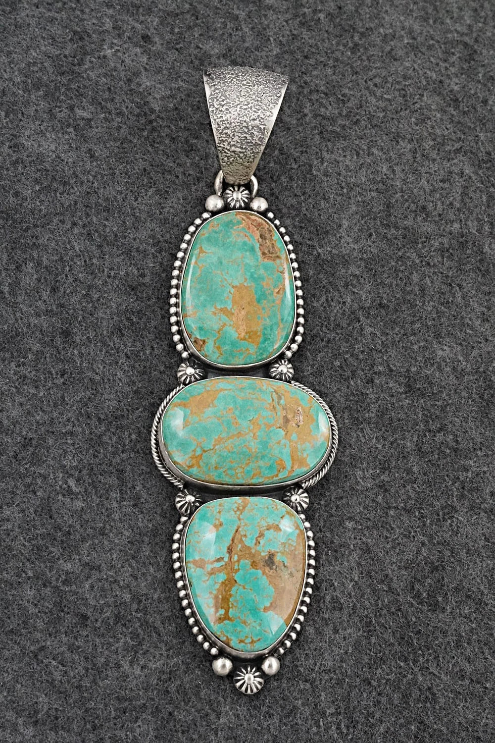 Turquoise & Sterling Silver Pendant - Darrin Livingston