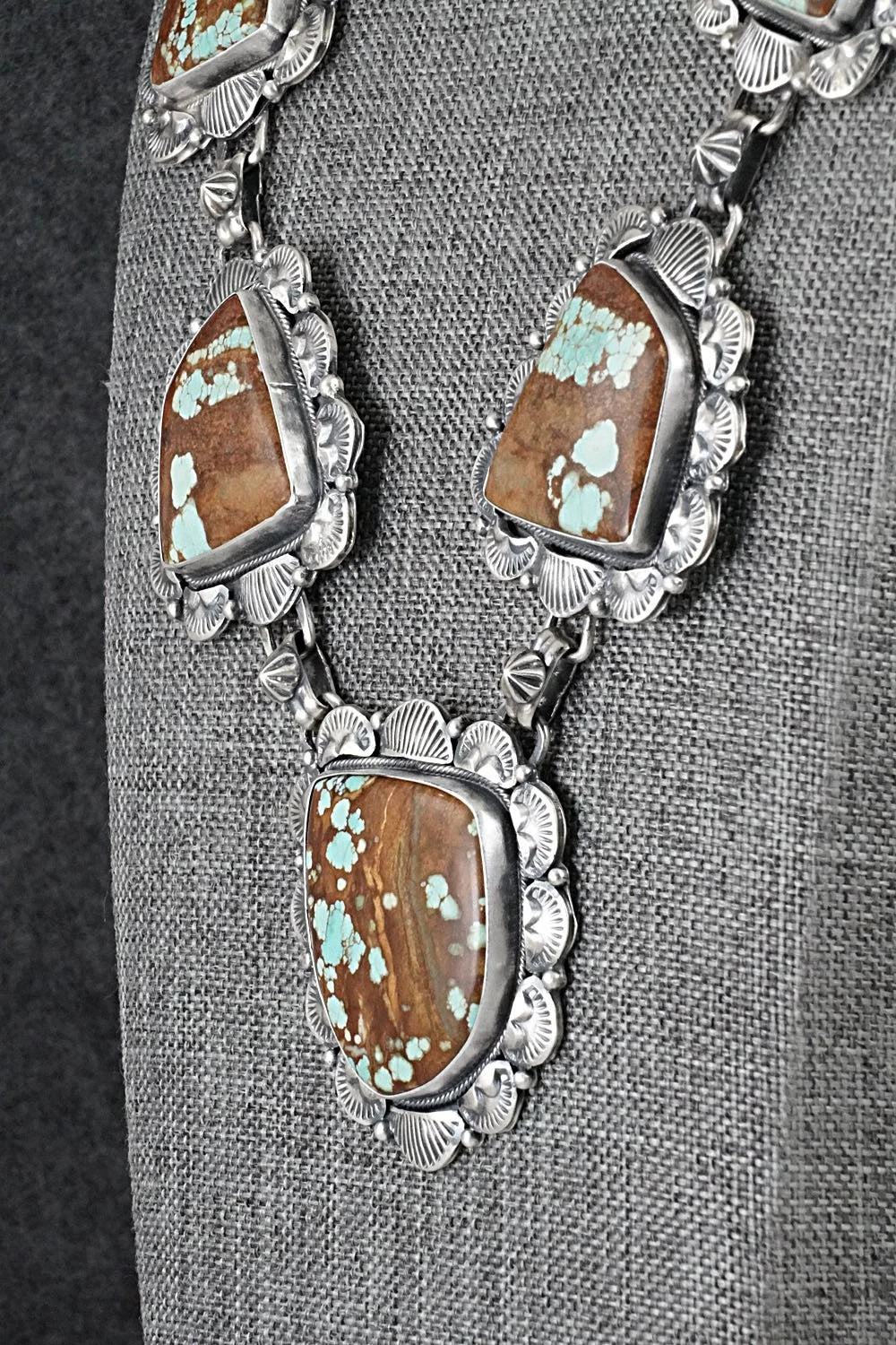 Turquoise & Sterling Silver Necklace and Earrings Set - Bob Becenti