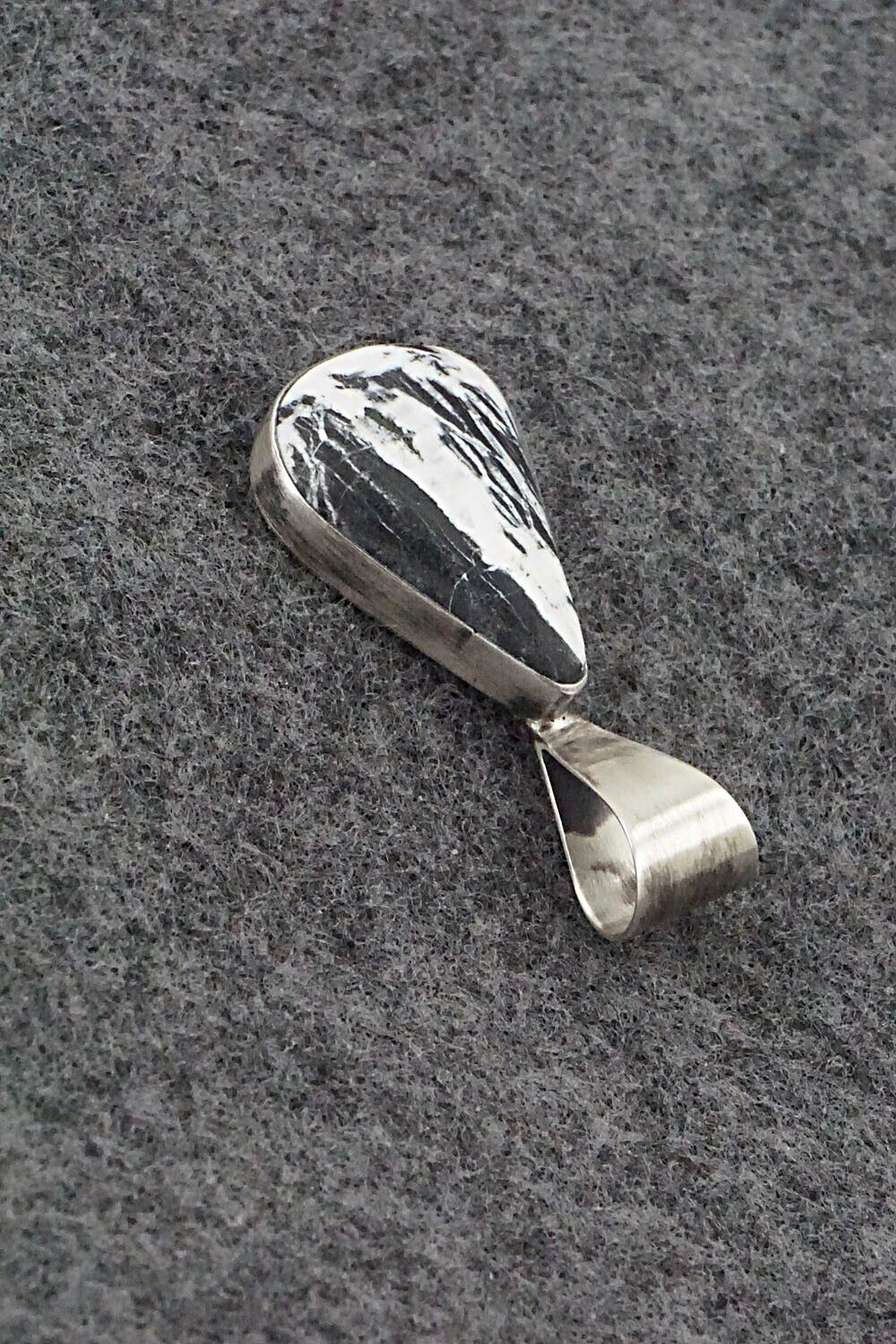 White Buffalo & Sterling Silver Pendant - Fred Guerro