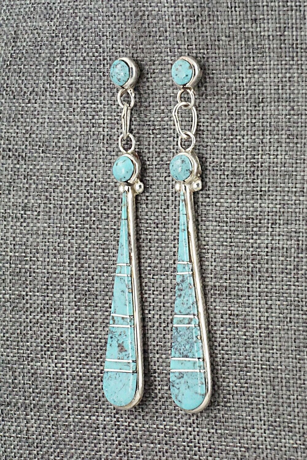 Turquoise & Sterling Silver Earrings - Terrance Panteah