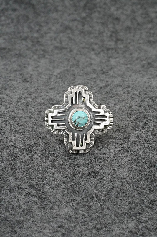 Turquoise and Sterling Silver Ring - Letricia Largo - Size 6.5