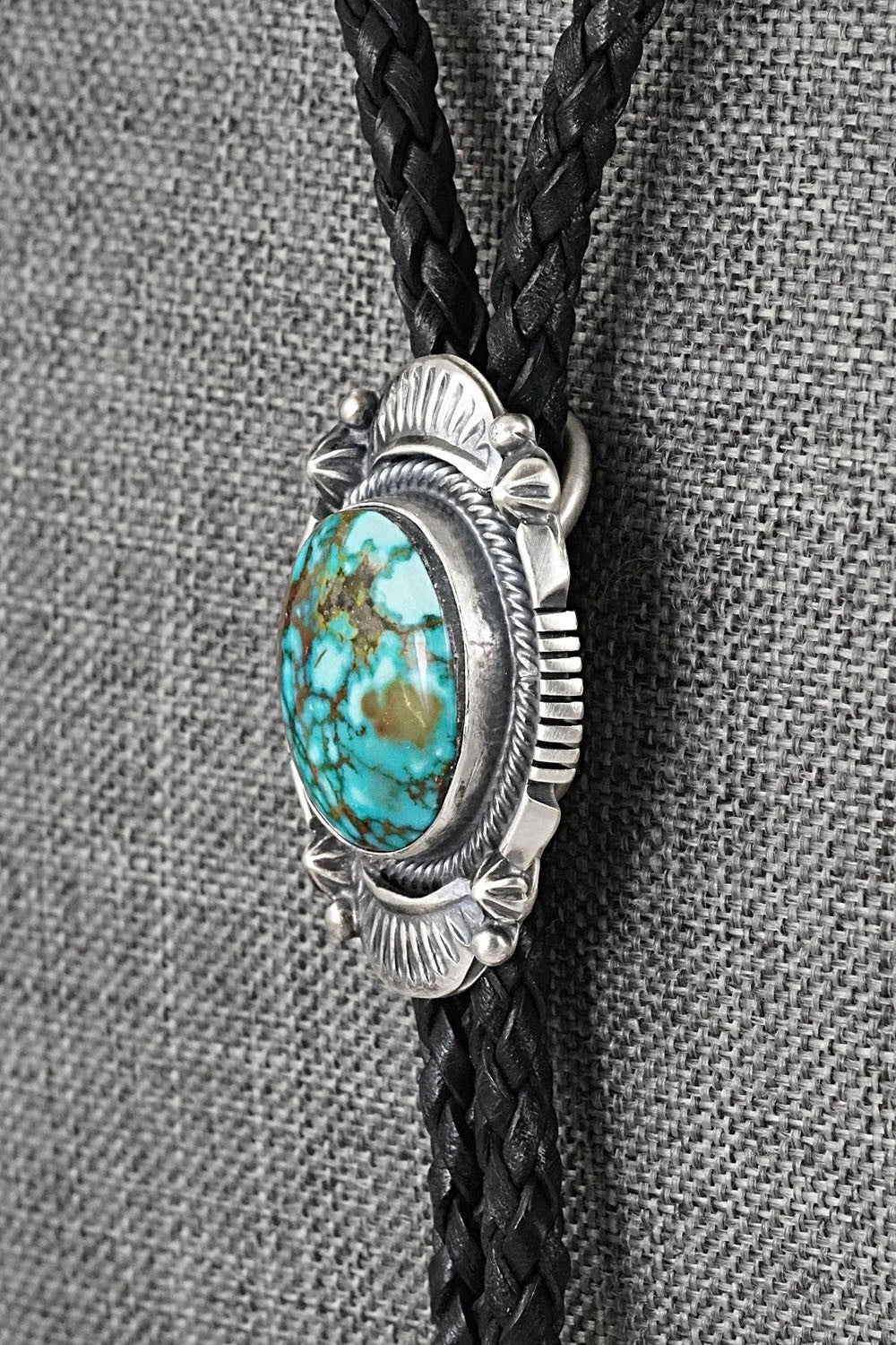 Turquoise & Sterling Silver Bolo Tie - Bob Becenti