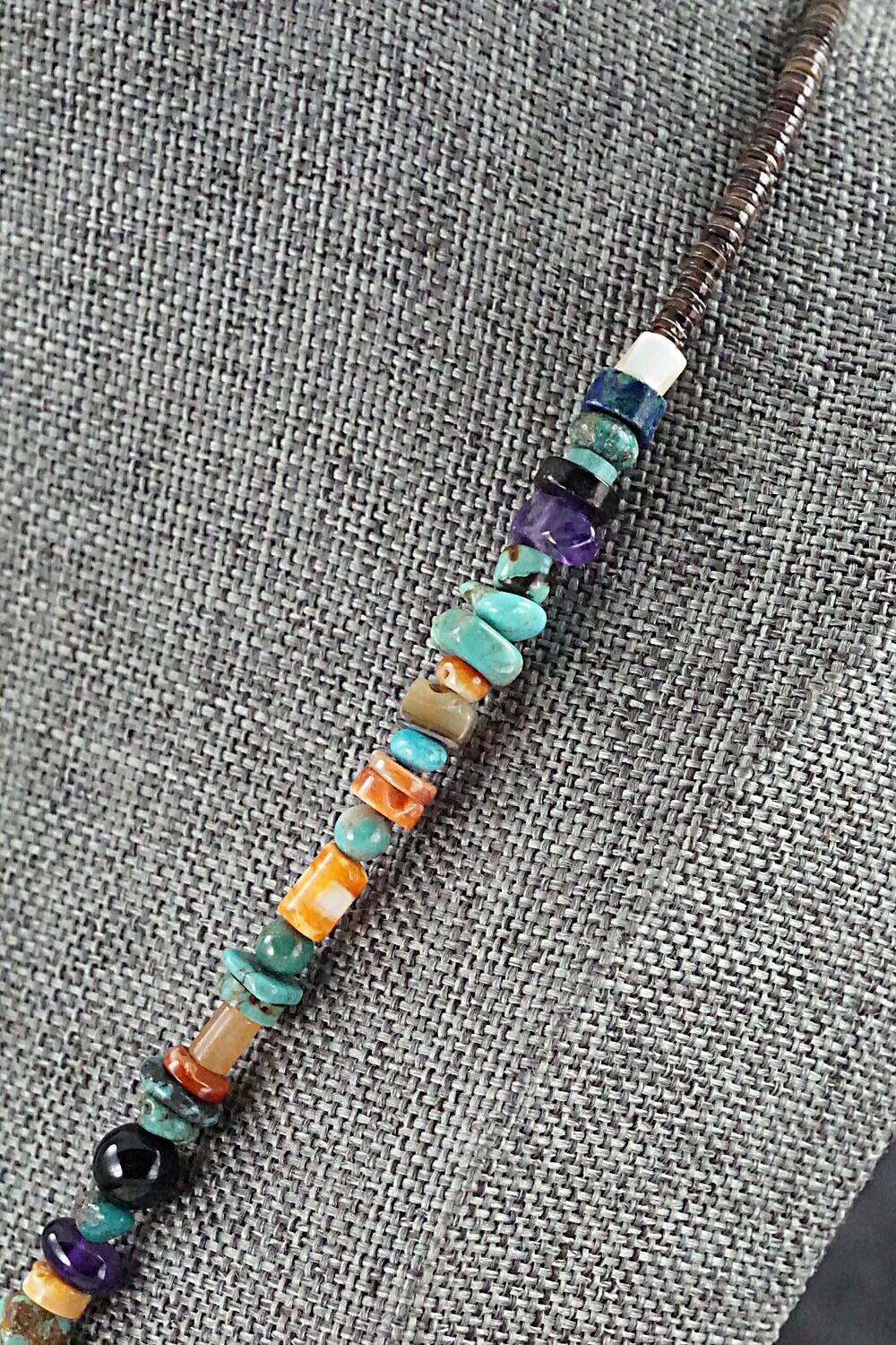 Multi Stone and Sterling Silver Necklace - Helen Tsosie