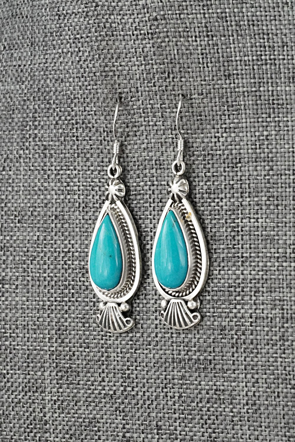 Turquoise & Sterling Silver Earrings - Verley Betone