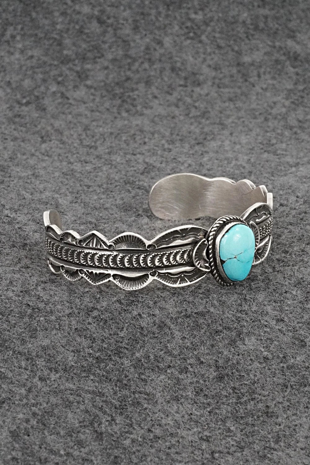 Turquoise & Sterling Silver Bracelet - Leonard Maloney