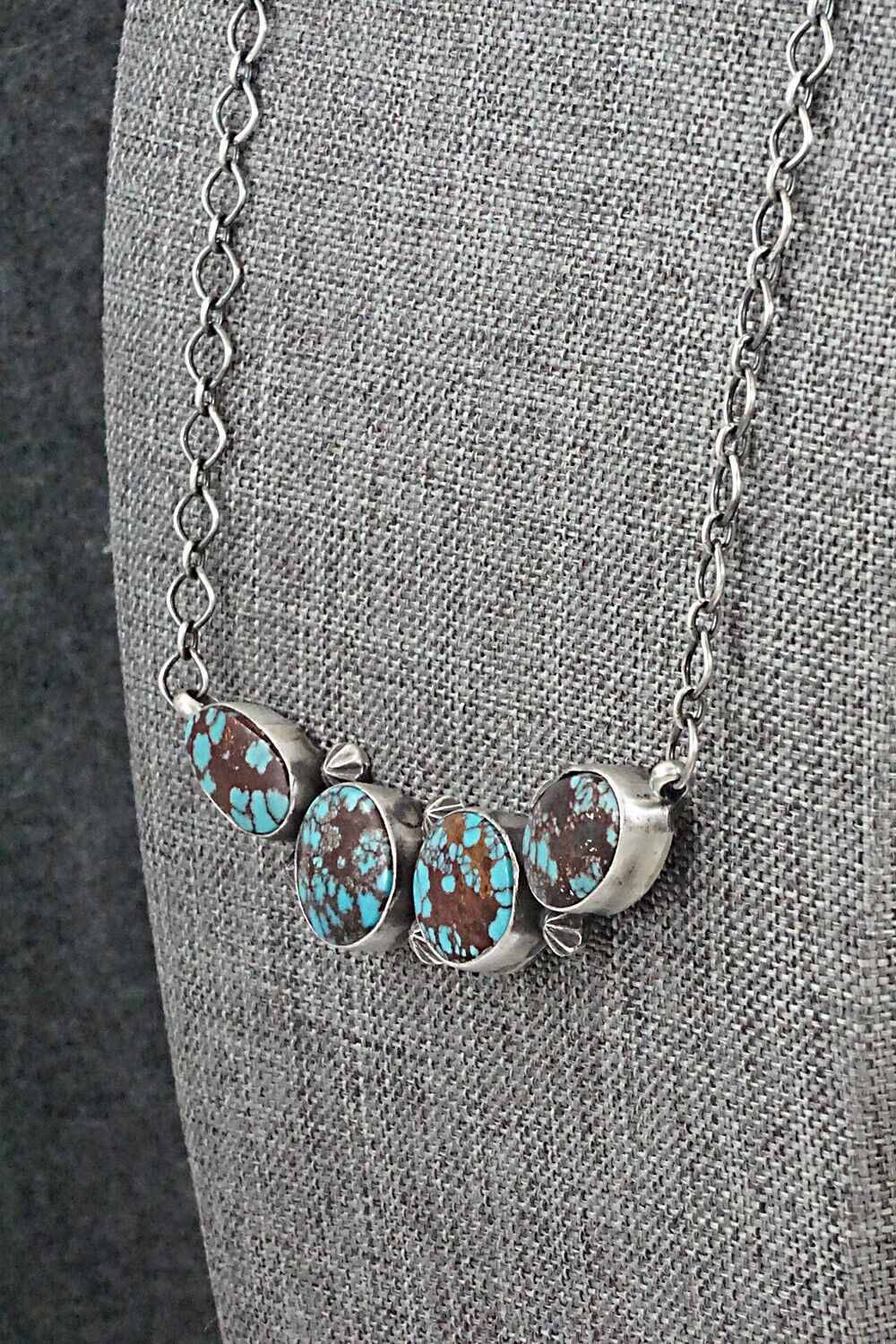 Turquoise & Sterling Silver Necklace - Darrin Livingston