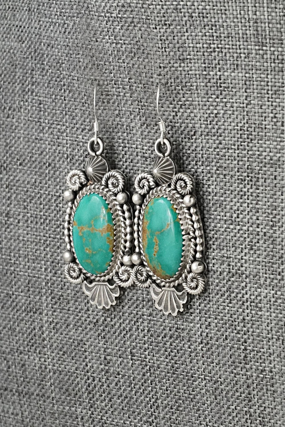 Turquoise & Sterling Silver Earrings - Michael Calladitto