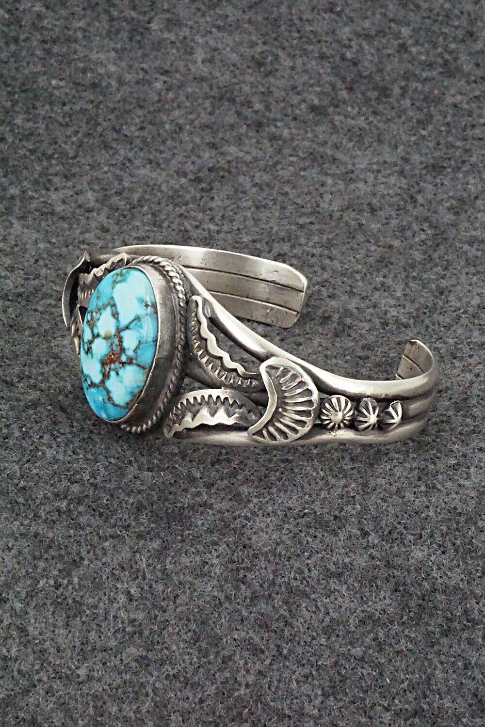 Turquoise & Sterling Silver Bracelet - Gilbert Tom