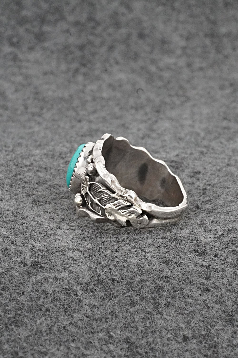 Turquoise & Sterling Silver Ring - Genevieve Francisco - Size 11