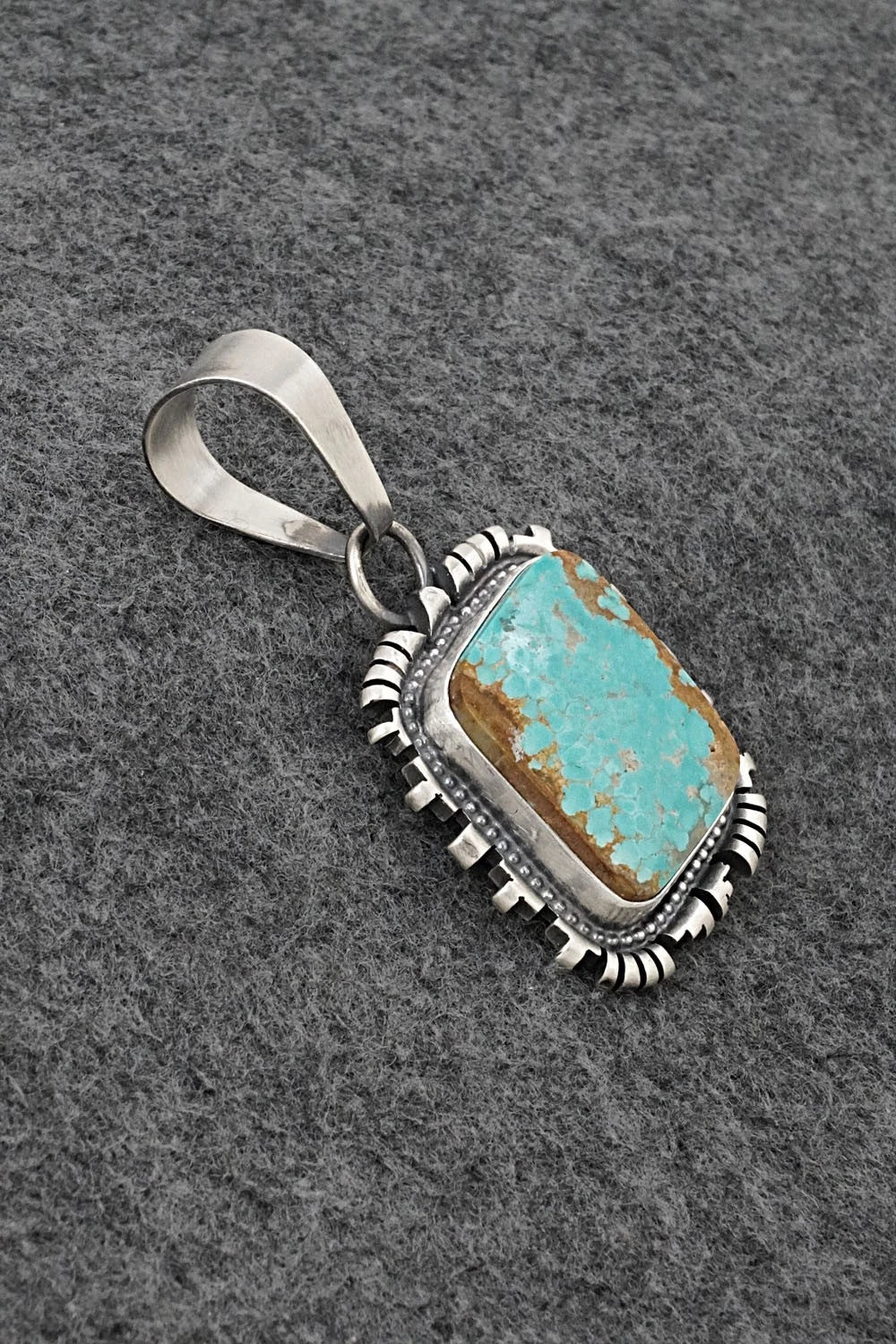 Turquoise & Sterling Silver Pendant - Randy Billy
